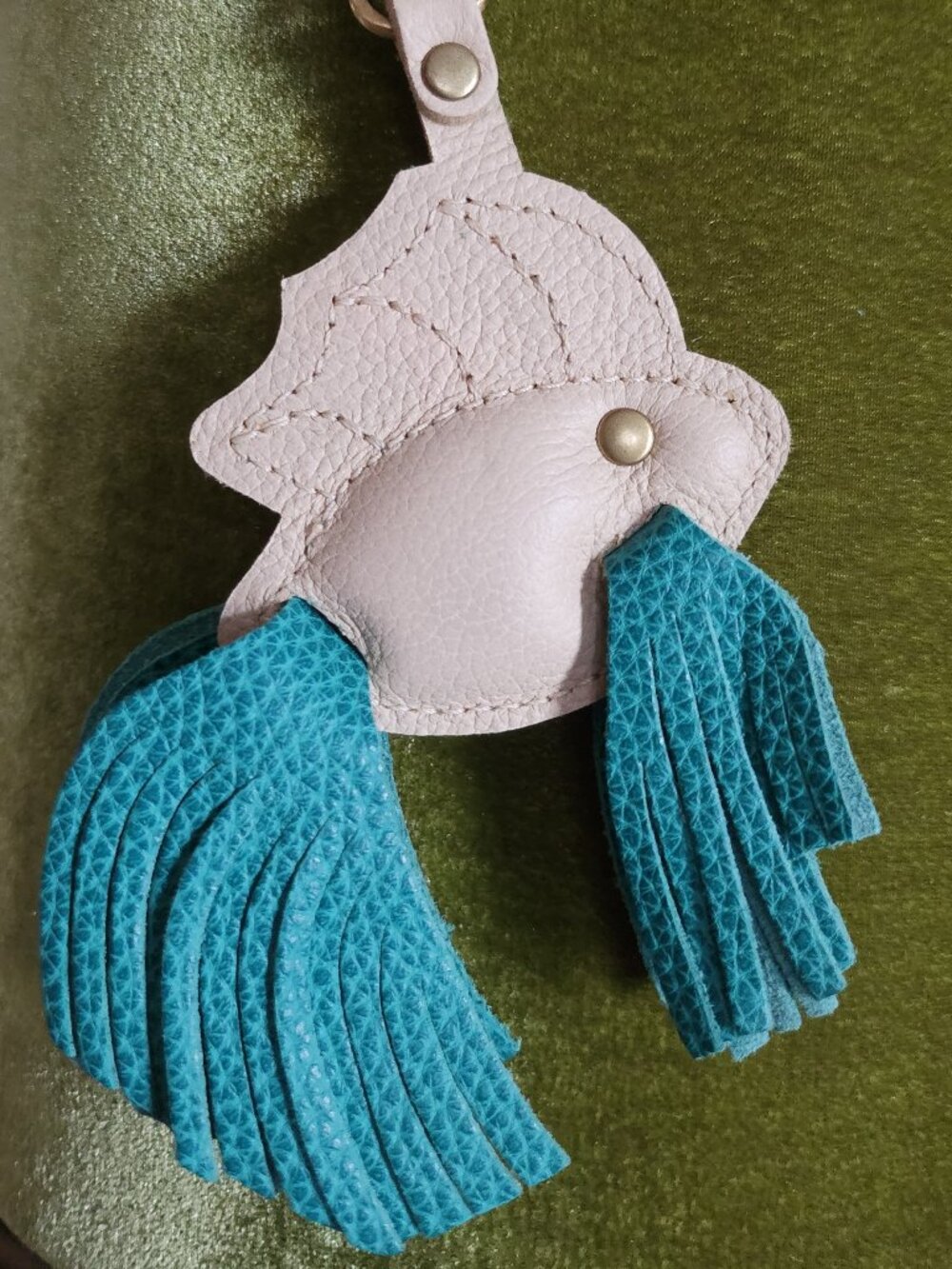 NWT🩷Portland Leather Beta Fish Bag Charm/Keychain